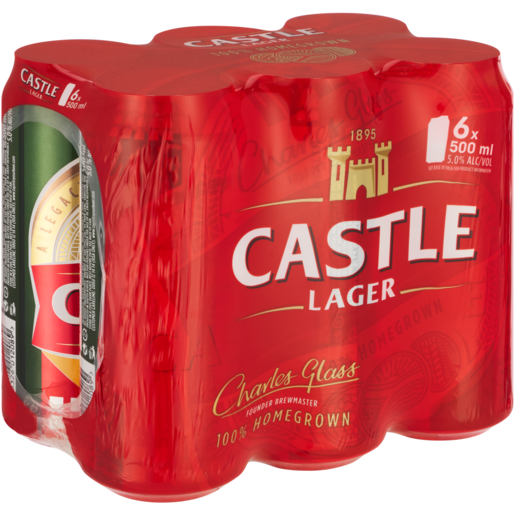 Castle Lager Beer Cans 6 x 500ml
