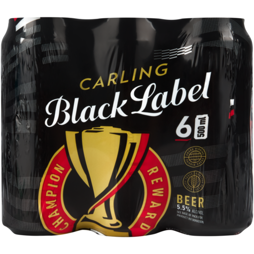 Carling Black Label Beer Cans 6 x 500ml 