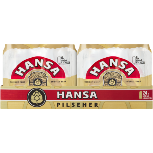 Hansa Pilsener Beer Cans 24 x 500ml 