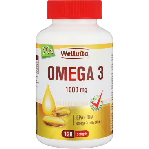 Wellvita Omega 3 1000mg Softgels Capsules 120 Pack