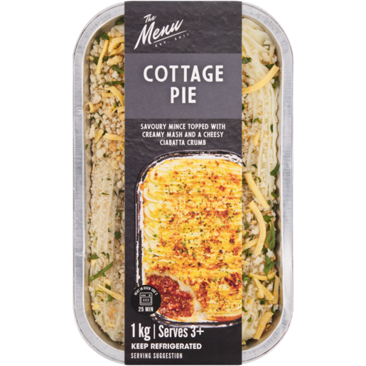 The Menu Cottage Pie Oven Ready Meal 1kg