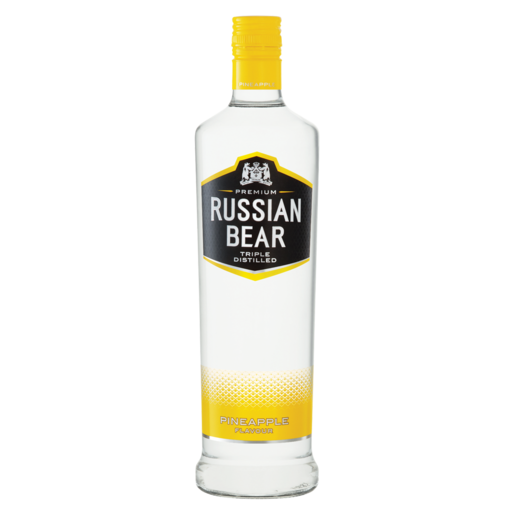 Russian Bear Pineapple Vodka Bottle 750ml