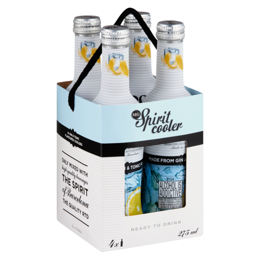 MG Gin & Tonic Spirit Cooler Bottles 4 x 275ml