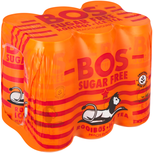 BOS Sugar Free Peach Flavoured Rooibos Ice Tea 6 x 300ml