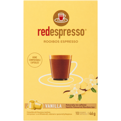 Red Espresso Vanilla Flavoured Rooibos Espresso Capsules 10 Pack