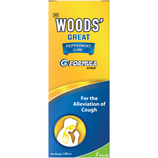 Woods Great G Formula Peppermint Cure Cough Syrup 100ml 