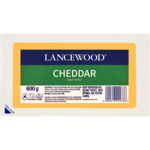 LANCEWOOD Cheddar Cheese Pack 600g