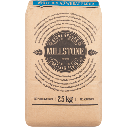 Millstone Stone Ground White Bread Wheat Flour 2.5kg 