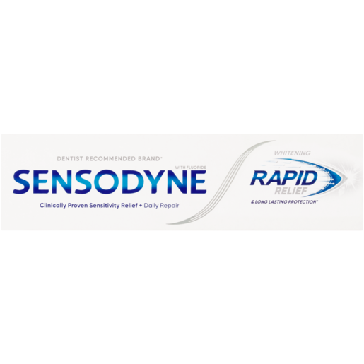 Sensodyne Rapid Relief Whitening Fluoride Toothpaste 75ml 