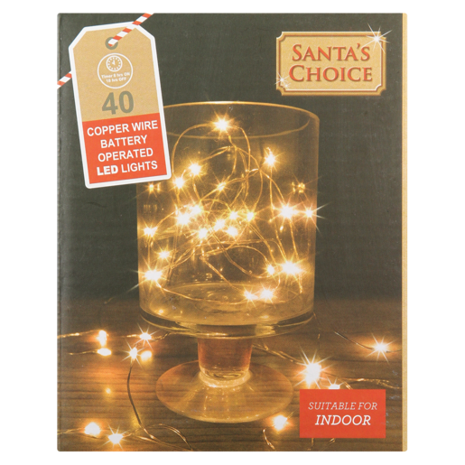 Battery Operated Wire Christmas Lights 40 Bulbs