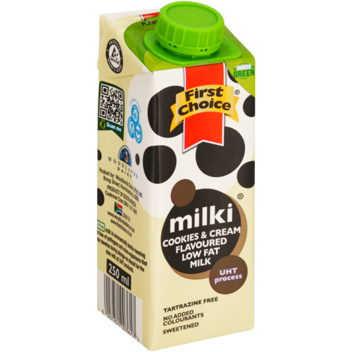 First Choice Milki Cookies & Cream Flavoured Full Cream Milk 250ml