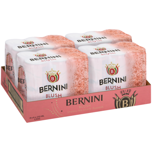 Bernini Blush Sparkling Grape Frizzante Cans 24 x 250ml