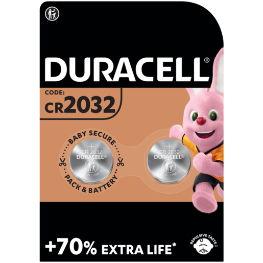 Duracell DL/CR2032 Lithium Coin Batteries 2 Pack