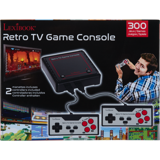Lexibook 300 Game Retro TV Game Console