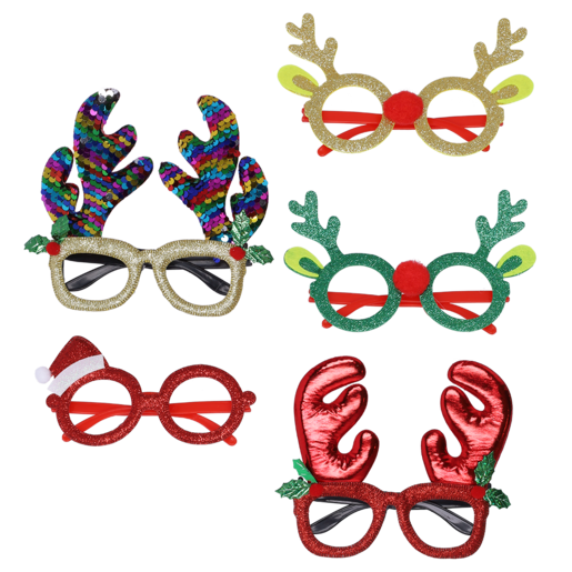 Santa's Choice Christmas Novelty Glasses (Colour May Vary)