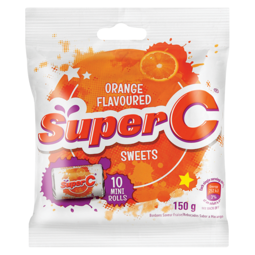 Super C Orange Flavoured Sweets 150g