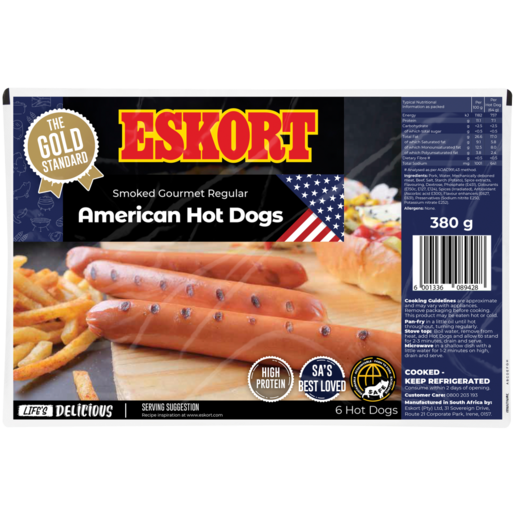 Eskort Smoked Regular Gourmet American Hotdogs 380g