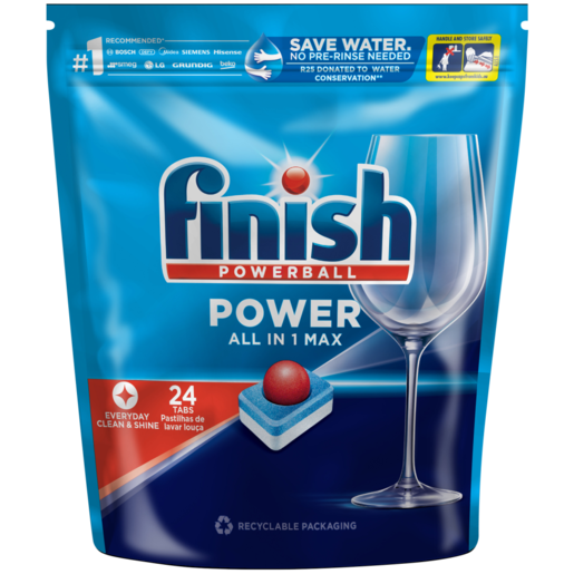 Finish All-In-1 Max Dishwasher Tablets 24 Pack
