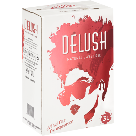 Delush Natural Sweet Red Wine Box 3L