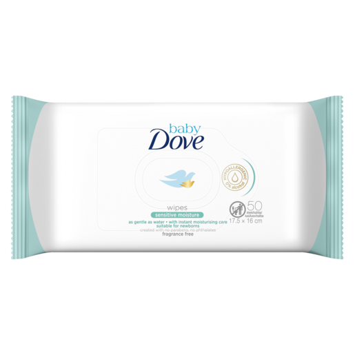 Baby Dove Sensitive Moisture Baby Wipes 50 Pack