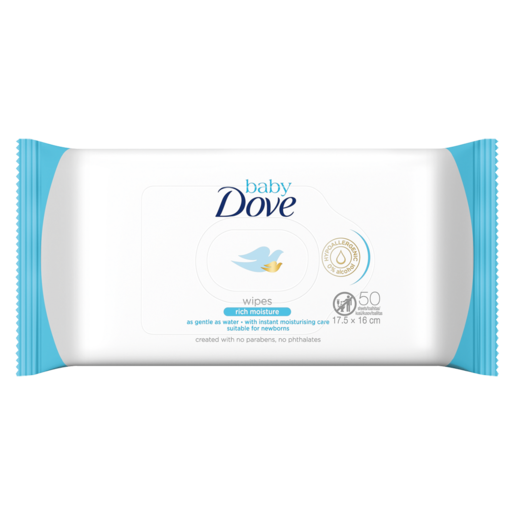 Baby Dove Rich Moisture Baby Wipes 50 Pack