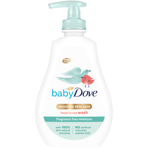 Baby Dove Sensitive Moisture Fragrance-Free Head to Toe Wash 400ml