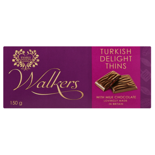 Walkers Turkish Delight Thins With Milk Chocolate 150g