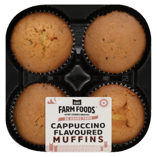 GWK Baking Farm Foods Cappuccino Flavoured Muffins 4 Pack