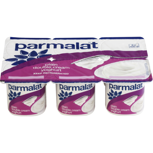 Parmalat Plain Double Cream Yoghurt 6 x 100g