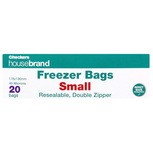 Checkers Housebrand Small Freezer Bags 20 Pack