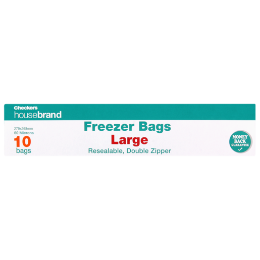 Checkers Housebrand Large Freezer Bags 10 Pack