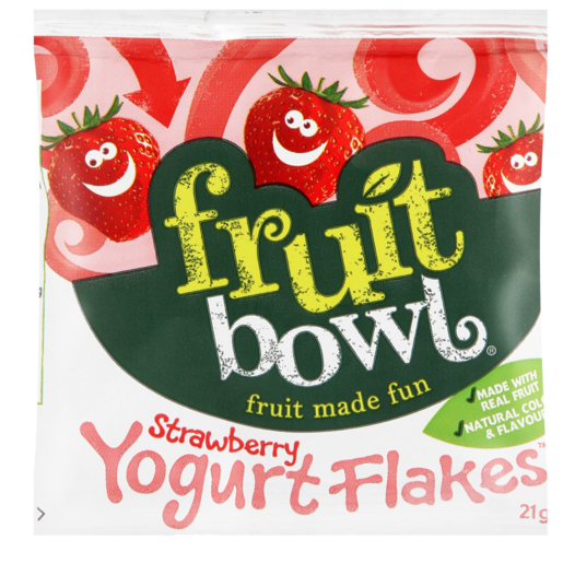 Fruit Bowl Strawberry Yogurt Flakes 21g