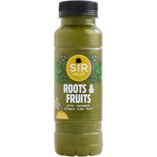 Sir Fruit Roots & Fruits Apple, Cucumber, Spinach, Kale & Mint Cold Pressed Juice 250ml