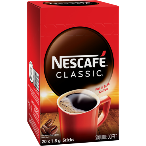 NESCAFÉ Classic Instant Coffee Sticks 20 x 1.8g