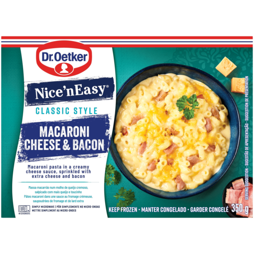 Dr. Oetker Frozen Classic Style Macaroni Cheese And Bacon 350g