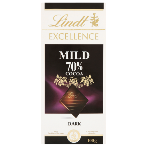 Lindt Excellence Mild 70% Cocoa Dark Chocolate Slab 100g