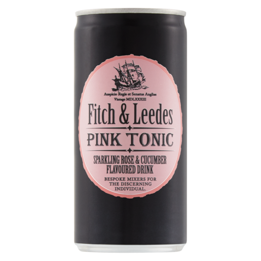 Fitch & Leedes Pink Tonic Flavoured Sparkling Drink Can 200ml