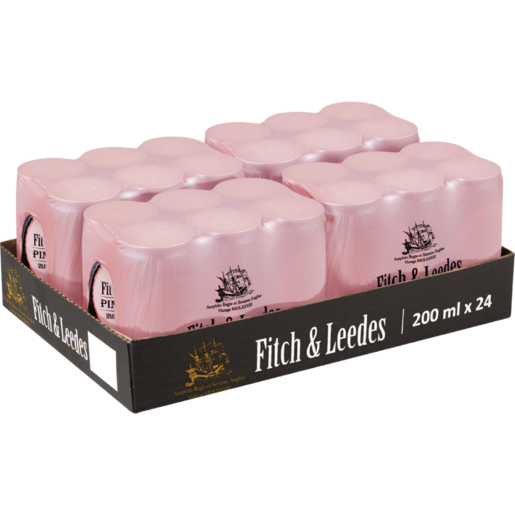 Fitch & Leedes Pink Tonic Cans 24 x 200ml