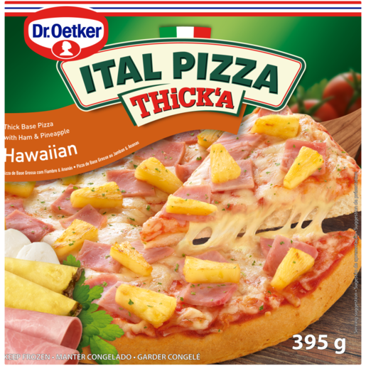 Dr. Oetker Frozen Ital Pizza Thick’a Hawaiian Pizza 395g