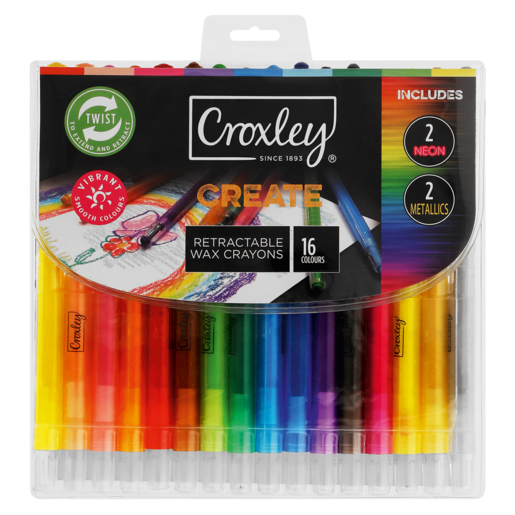 Croxley Retractable Wax Crayons 16 Pack