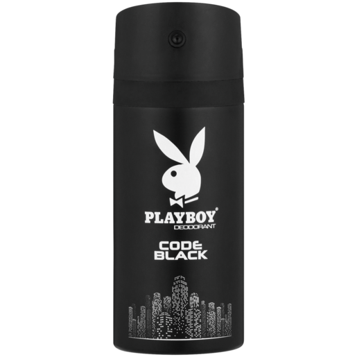 Playboy Code Black Aerosol Deodorant 150ml