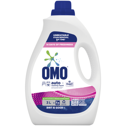 OMO Auto With Comfort Freshness Washing Liquid Detergent 3L