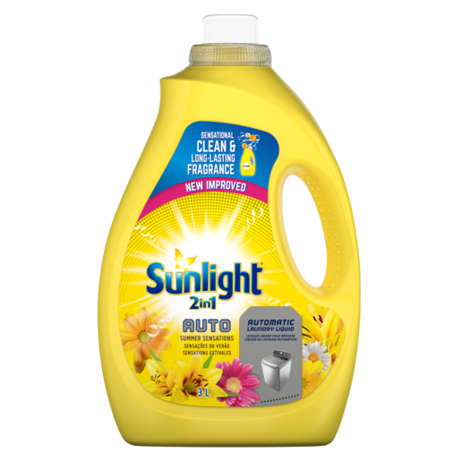 Sunlight 2-In-1 Auto Summer Sensations Automatic Laundry Liquid 3L