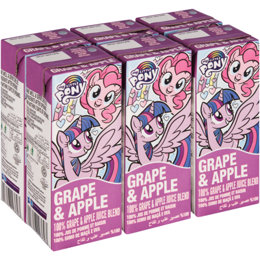 My Little Pony 100% Grape & Apple Juice Blend 6 x 200ml