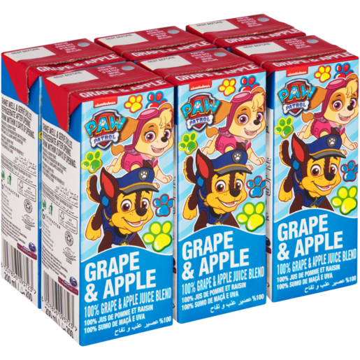 PAW Patrol 100% Grape & Apple Juice Blend 6 x 200ml