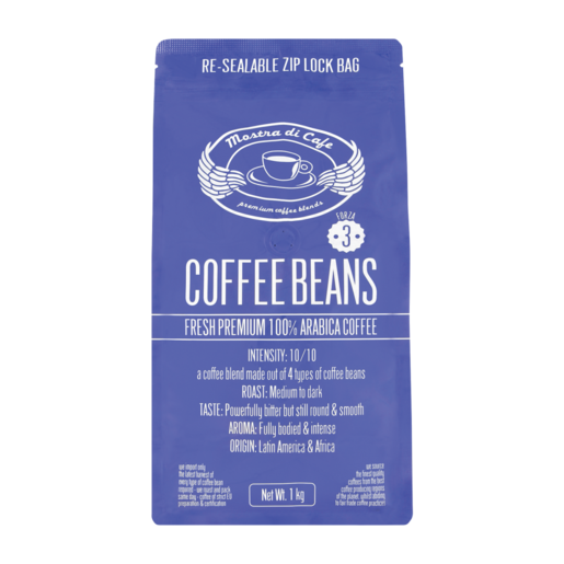 Mostra Di Cafe Forza No. 3 100% Arabica Coffee Beans 1kg