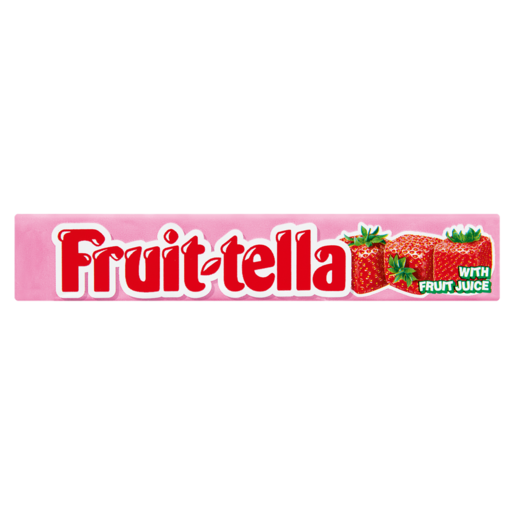Fruit-Tella Strawberry Sweets 38g, Soft Sweets