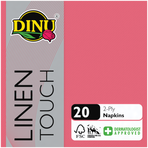 Dinu Linen Touch Red 2 Ply Napkins 20 Pack
