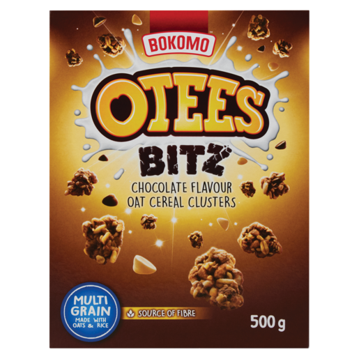 OTEES Bitz Chocolate Flavoured Oat Cereal Clusters 500g