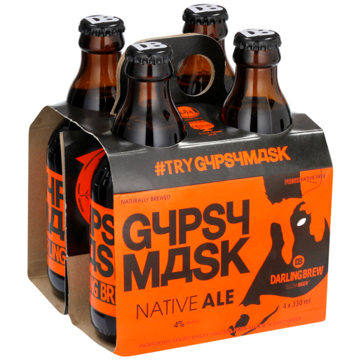 Darling Brew Gypsy Mask Beer Bottles 4 x 330ml